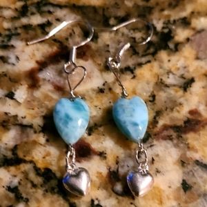 New Handmade Larimar earrings
